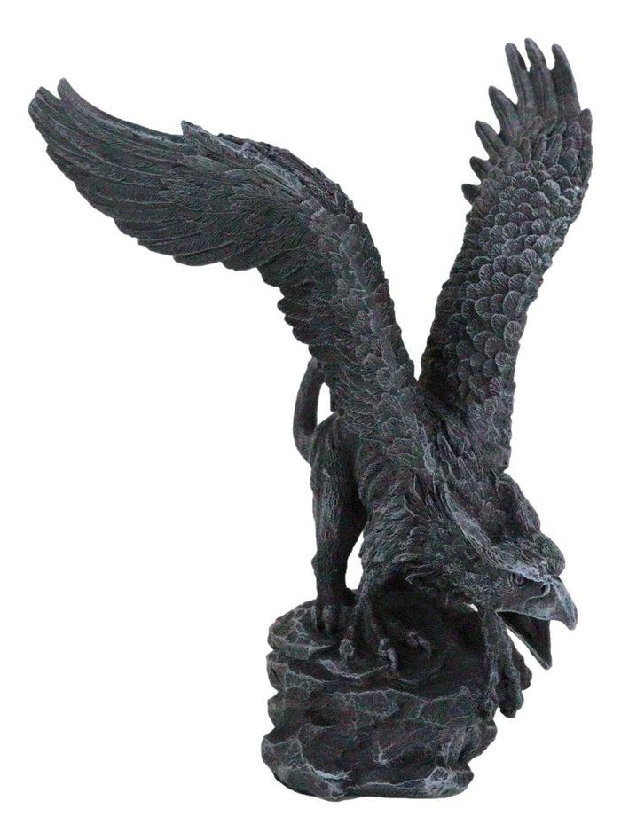 Ebros Gift Winged Gothic Stone Griffon Griffin Eagle Lion Gargoyle Roaring Figurine