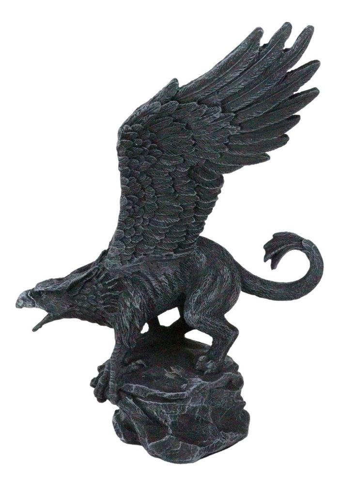 Ebros Gift Winged Gothic Stone Griffon Griffin Eagle Lion Gargoyle Roaring Figurine