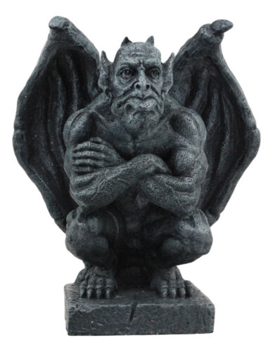 Ebros Gift Winged Night Watchman Gothic Troll Deimos Gargoyle Statue 6.5"Tall Figurine