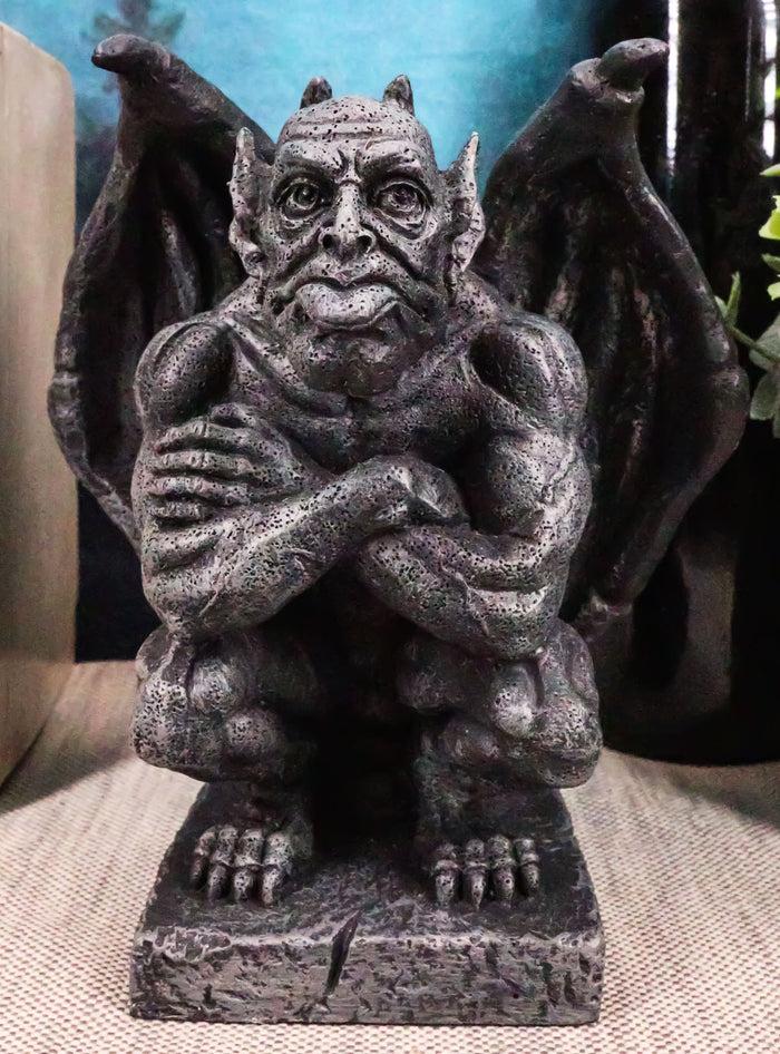 ebros gift Winged Night Watchman Gothic Troll Deimos Gargoyle Statue 6.5"Tall Figurine