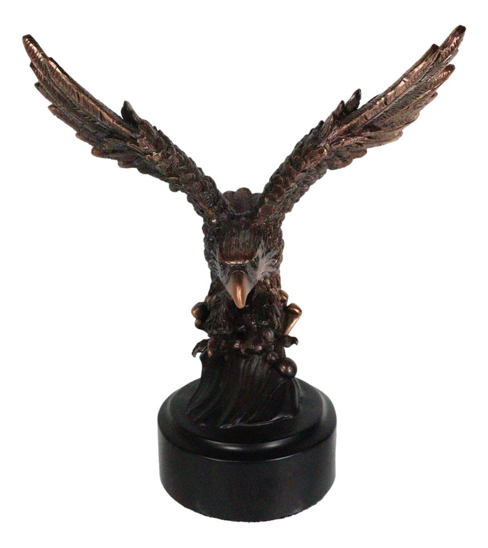 Ebros Gift Wings Of Glory Patriotic Bald Eagle Skimming Over Water Figurine With Base