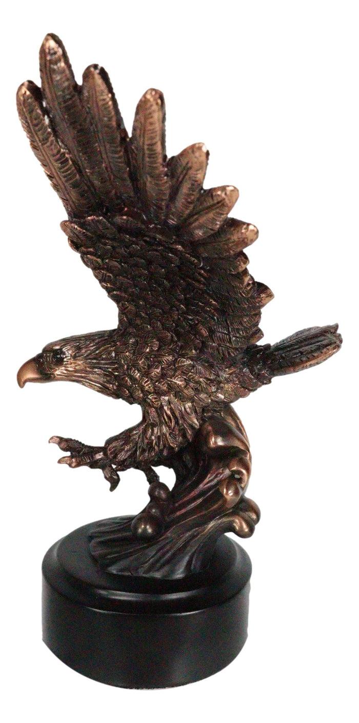 Ebros Gift Wings Of Glory Patriotic Bald Eagle Skimming Over Water Figurine With Base