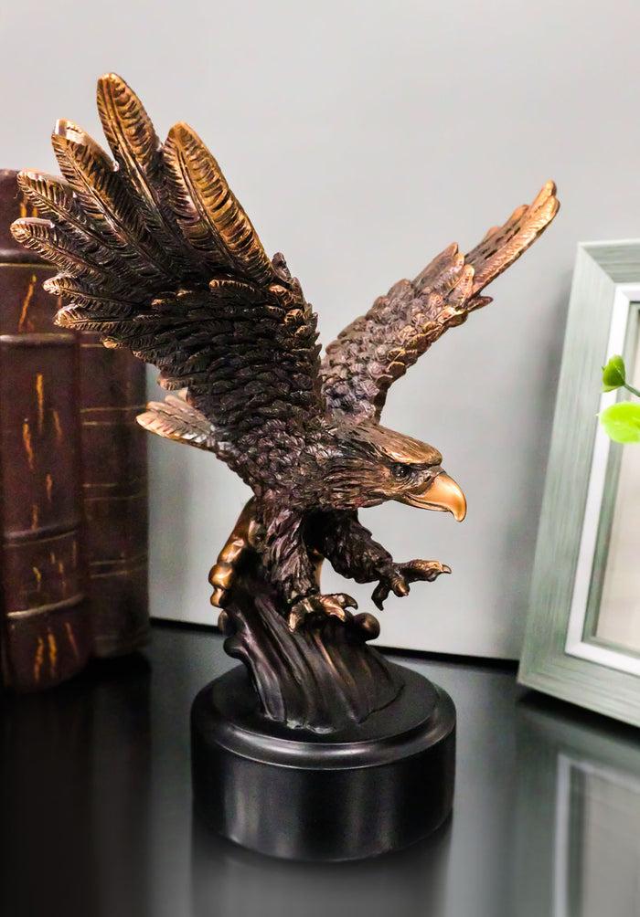 ebros gift Wings Of Glory Patriotic Bald Eagle Skimming Over Water Figurine With Base
