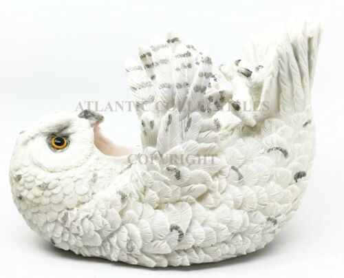 Ebros Gift Wisdom Of The Tundra Beautiful Mystical Snowy Owl Wine Bottle Holder Decor