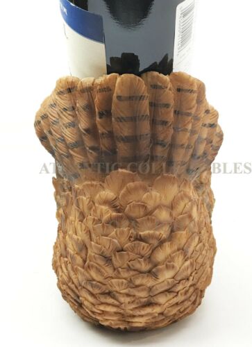 Ebros Gift Wisdom Of The Woods Enchanted Great Horned Tiger Owl Wine Bottle Holder Decor