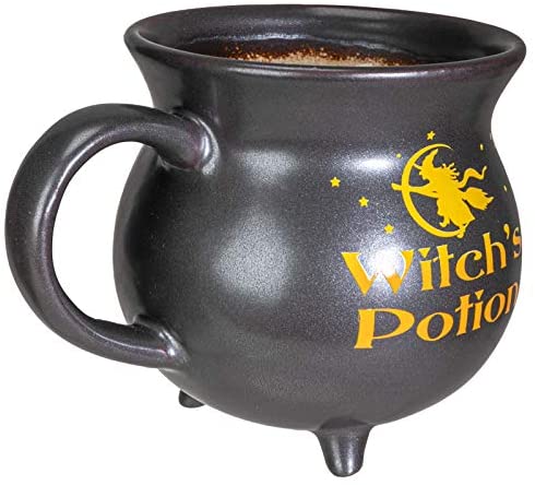 Ebros Gift Witch's Potion Cauldron Ceramic Porcelain Mug Bowl 32 Fl Oz
