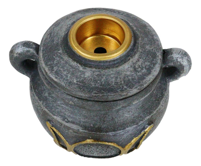 Ebros Gift Witchcraft Wicca Triple Moon Goddess Cauldron Backflow Incense Holder Figurine