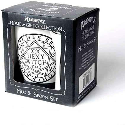 Ebros Gift Witches Brew Hexy Witch Mug And Spoon By Alchemy England