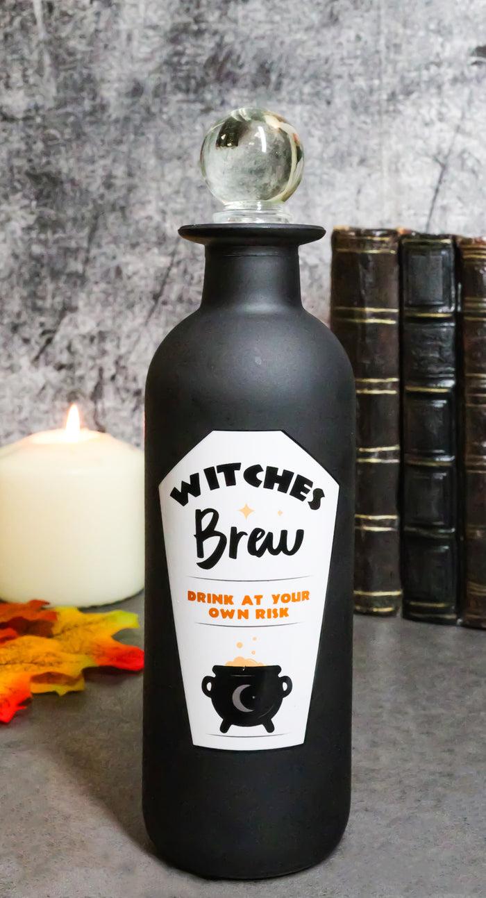 ebros gift Witches Brew Witchcraft Apothecary Wicca Decorative Frosted Glass Potion Bottle