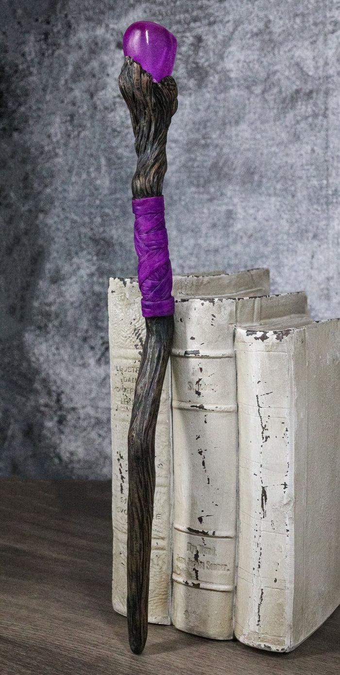 ebros gift Witches Wizards and Sorcerers Fantasy Cosplay Ruby Power Stone Magic Wand Decor