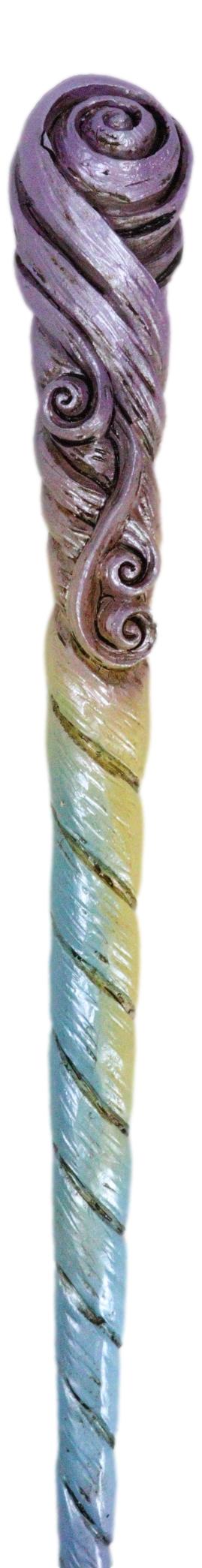 Ebros Gift Wizards Fantasy Cosplay Rainbow Unicorn Horn Magic Wand Staff Prop Accessory 13"
