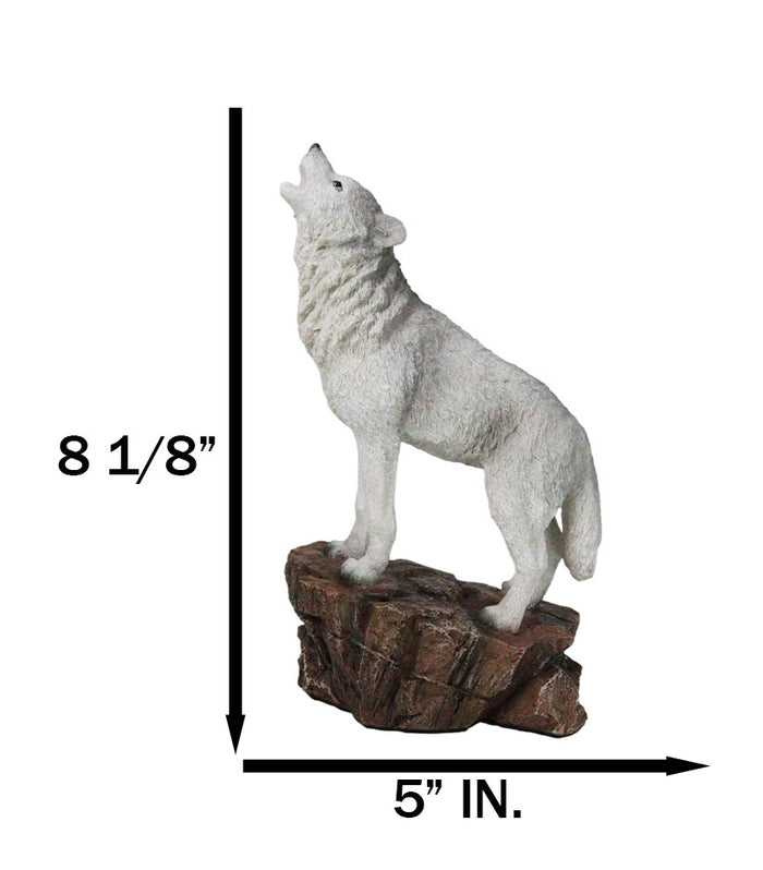 Ebros Gift Woodlands Wildlife Mystical Alpha Gray Wolf Howling To The Moon Figurine Decor