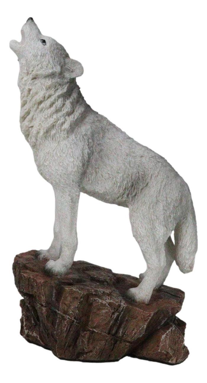 ebros gift Woodlands Wildlife Mystical Alpha Gray Wolf Howling to The Moon Figurine Decor