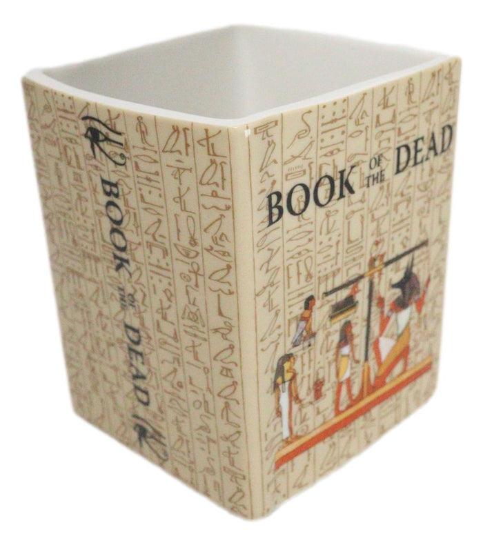 Ebros Gift Yellow Book Of The Dead Egyptian Anubis Arcane Arts Ceramic Boxy Square Mug