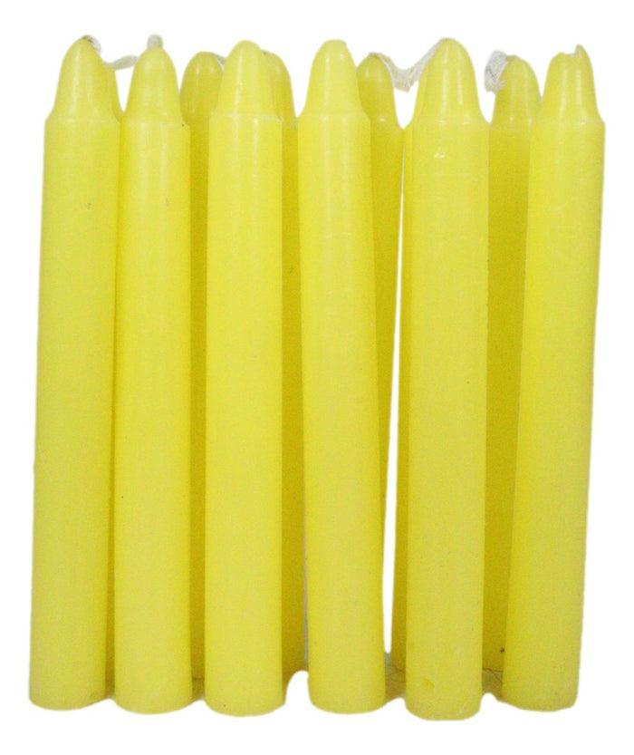 Ebros Gift Yellow Success Victory Pack Of 12 Wicca Occult Witch Ritual Spell Chime Candles