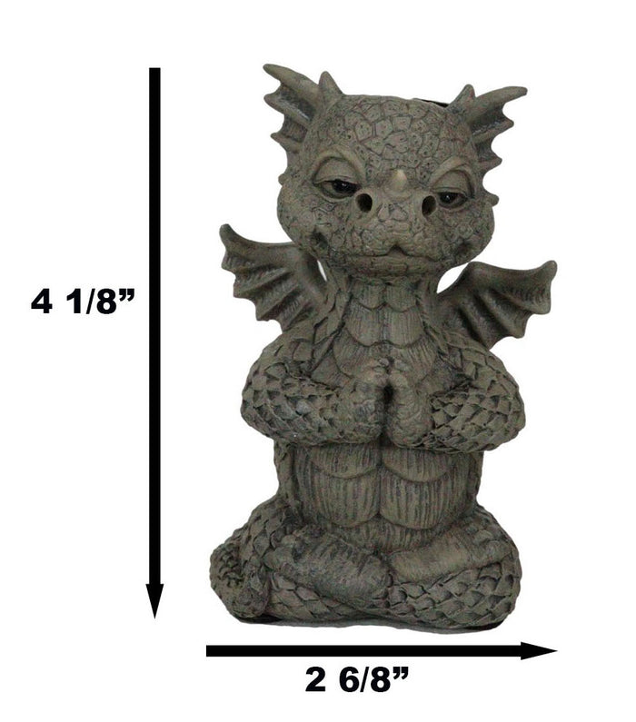 Ebros Gift Zen Inner Peace Whimsical Garden Dragon Yoga Meditation Backflow Incense Burner
