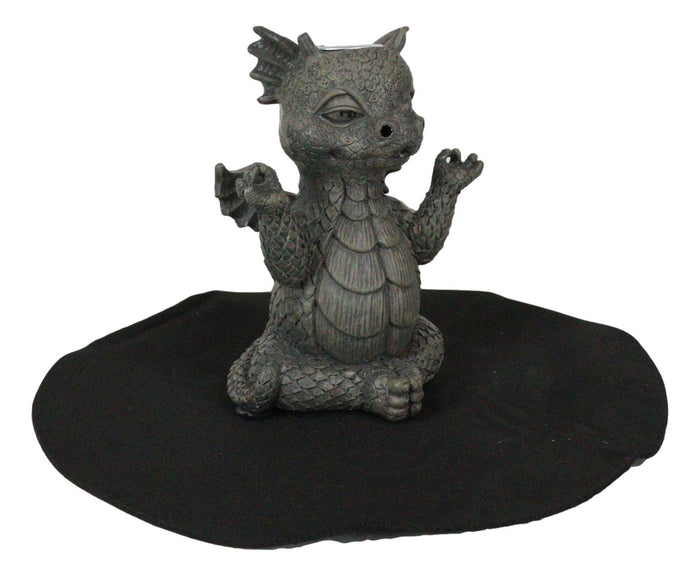 Ebros Gift Zen Whimsical Garden Dragon Yoga Sitting In Meditation Backflow Incense Burner