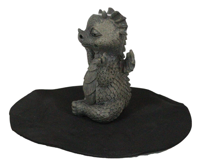 Ebros Gift Zen Whimsical Garden Dragon Yoga Sitting In Meditation Backflow Incense Burner
