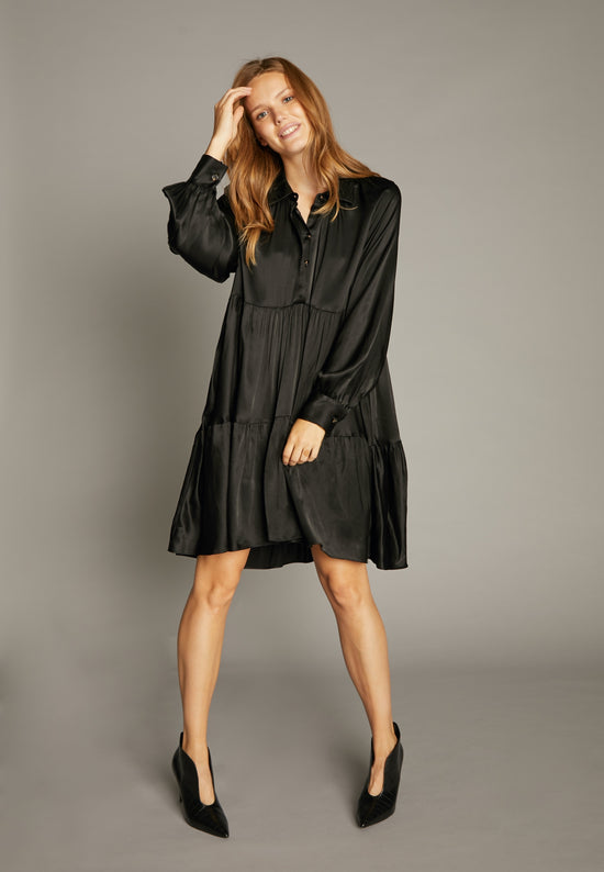 echte Full-Volume Mini Dress Dresses - Black