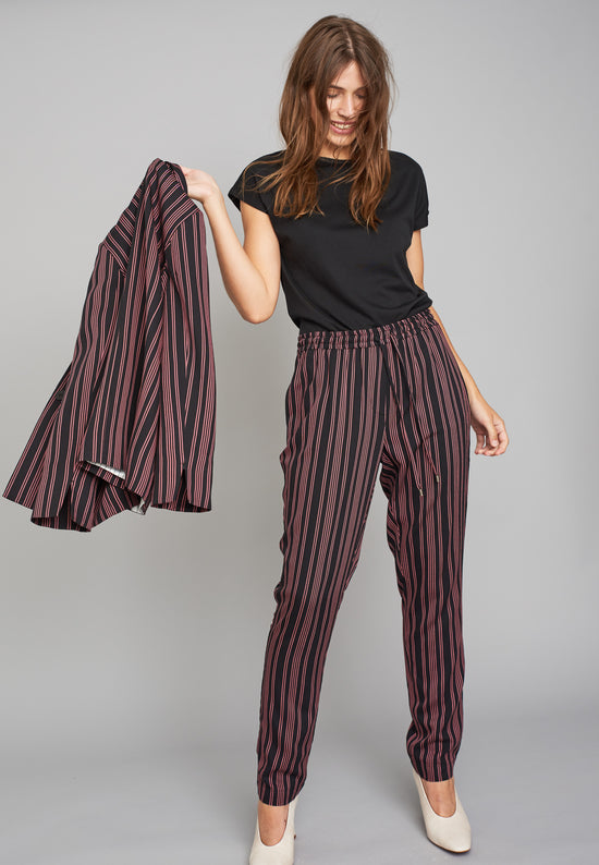 Echte Game Loose Trousers SL - Baroque Rose Stripe