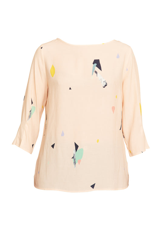 echte Linda crop Regular Shirts - Peach Art