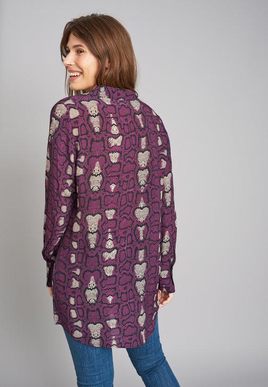 Echte Orion Regular Shirts - Dark Purple Snake