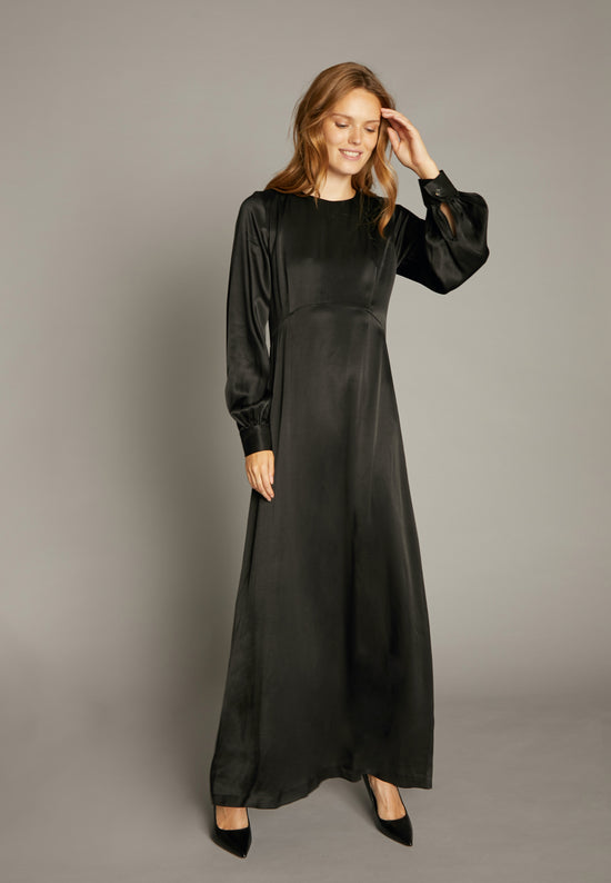 echte Puff-Sleeve Dress Dresses - Black