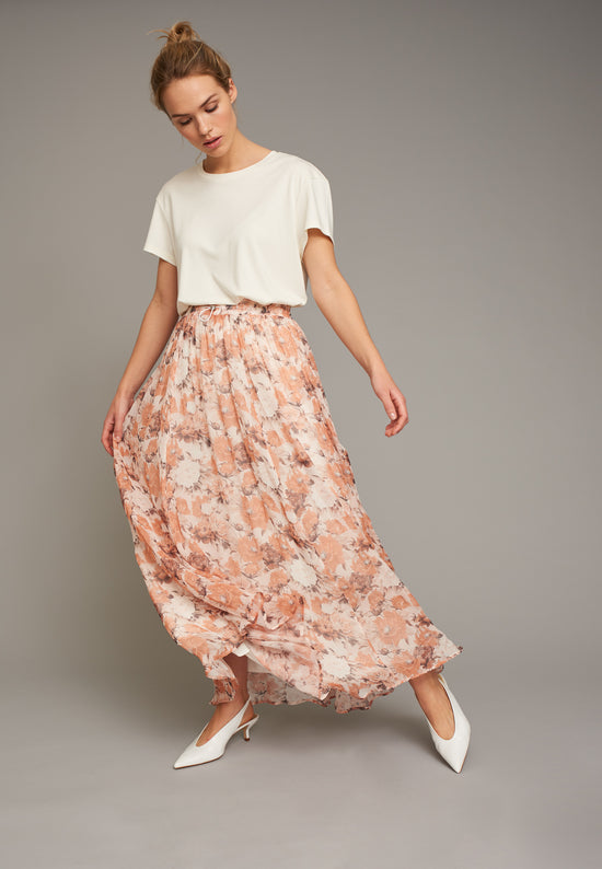 Echte Ruffled Skirt - Flower Print