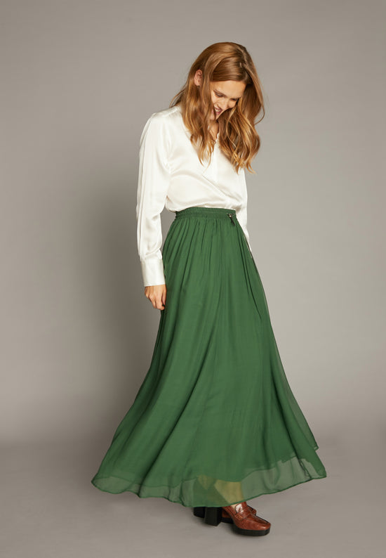 Echte Ruffled Skirt - Grass