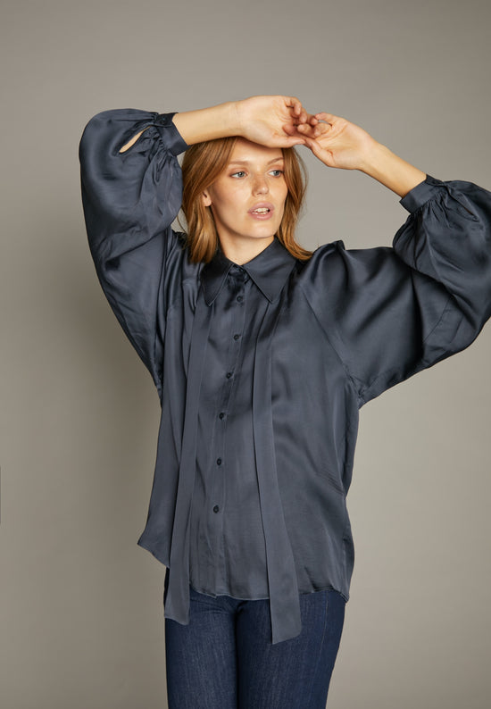 Echte Shirt W/Bow - Navy