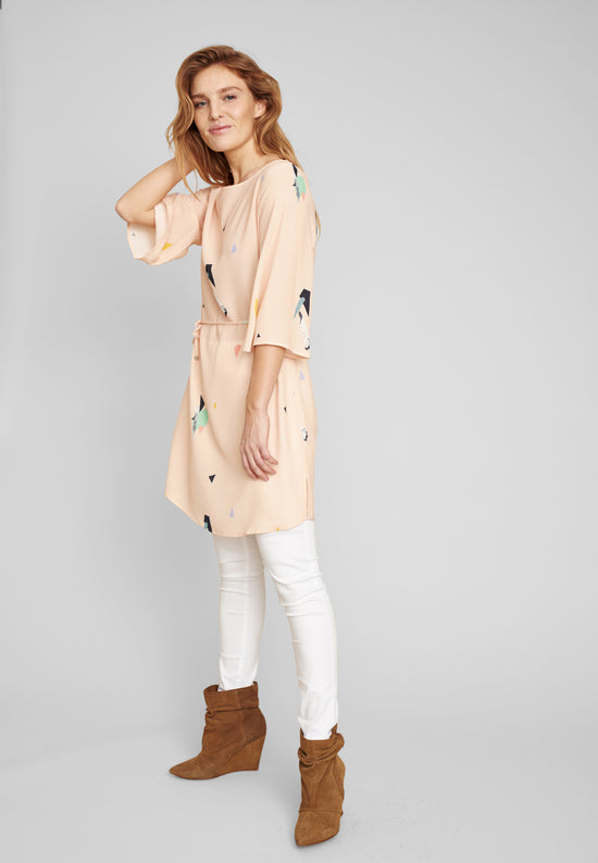 Echte Zenta Regular Dresses - Peach Art