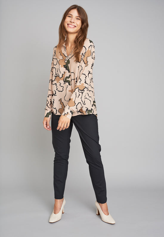 Echte Rigel Regular Shirts - Moonlight Beige Camouflage