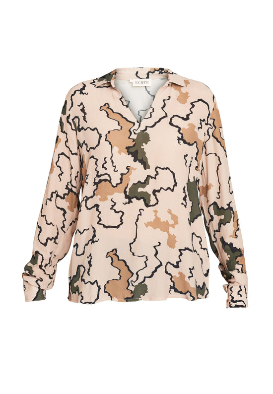 echte Rigel Regular Shirts - Moonlight Beige Camouflage