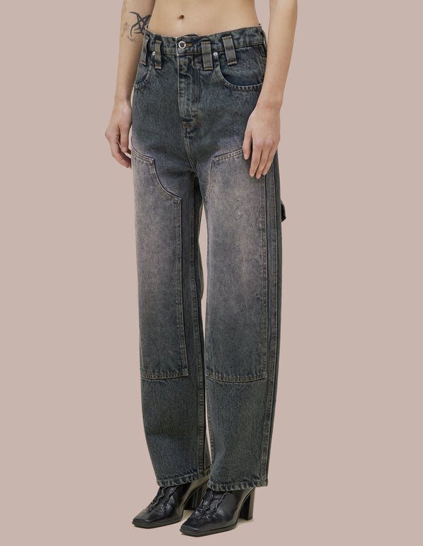 Eckhaus Latta DOUBLE KNEE BAGGY JEAN Moon Rock