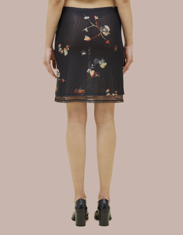 Eckhaus Latta DUET SKIRT Black Pansy