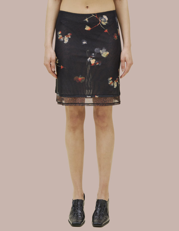 eckhaus latta DUET SKIRT Black Pansy