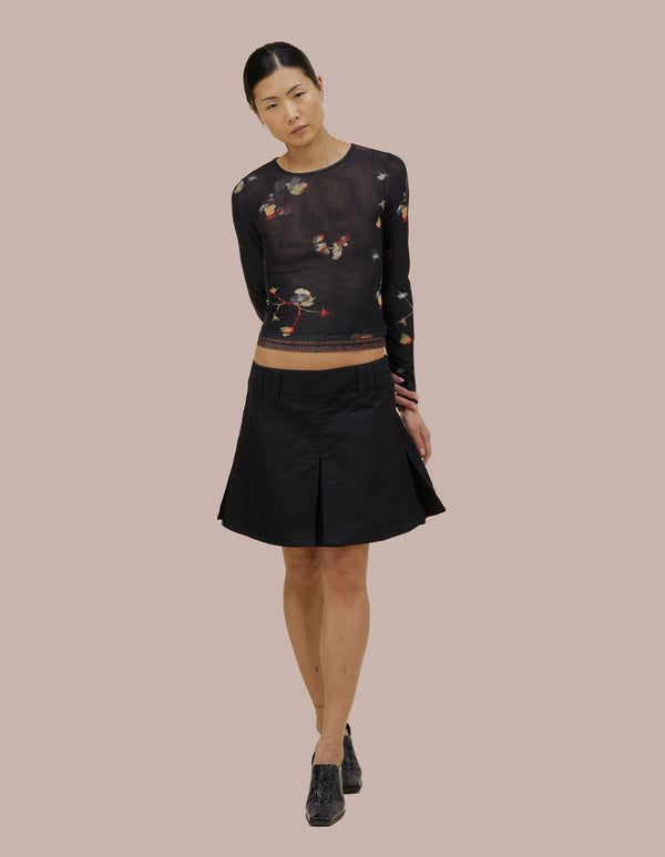Eckhaus Latta DUET TOP Black Pansy