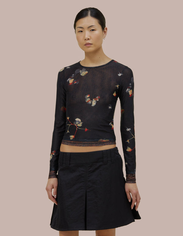 eckhaus latta DUET TOP Black Pansy