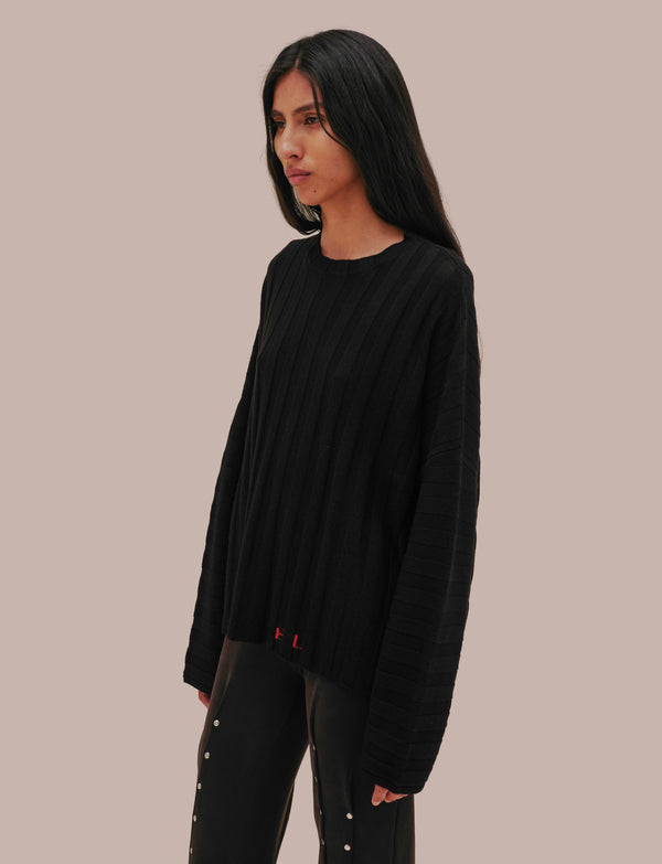 Eckhaus Latta KEYBOARD SWEATER CROW