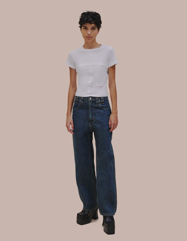 Eckhaus Latta LAPPED BABY TEE White