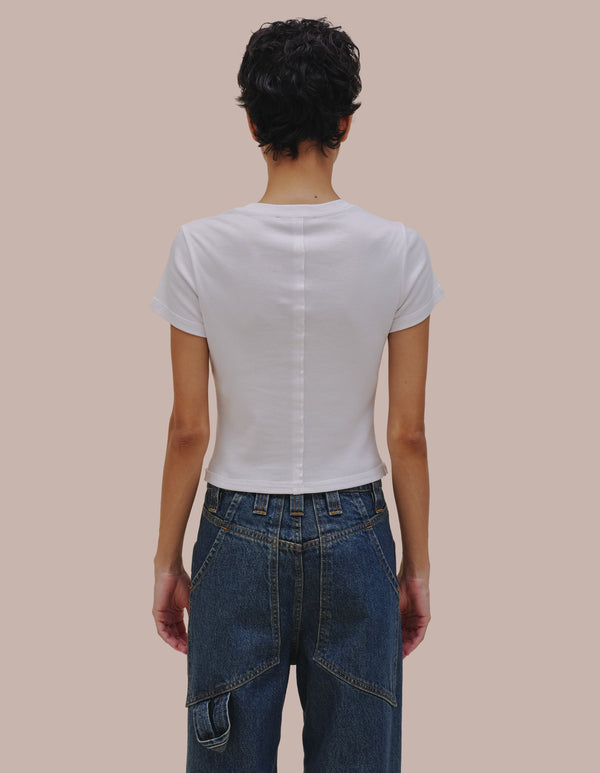 Eckhaus Latta LAPPED BABY TEE White