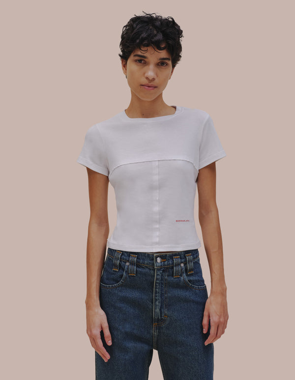 eckhaus latta LAPPED BABY TEE White
