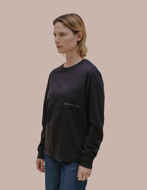 Eckhaus Latta LAPPED LONG SLEEVE Black
