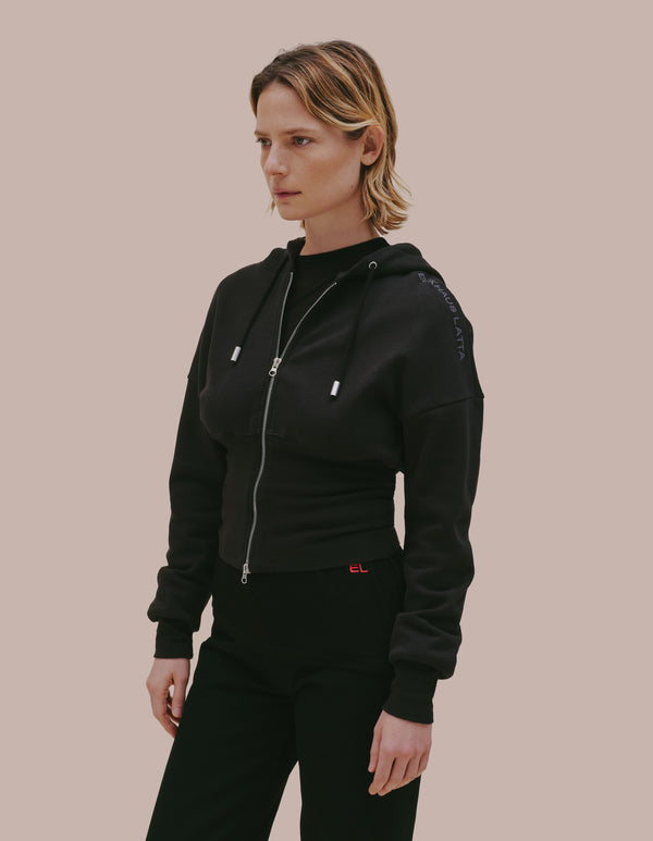 Eckhaus Latta SNATCHED HOODIE Black