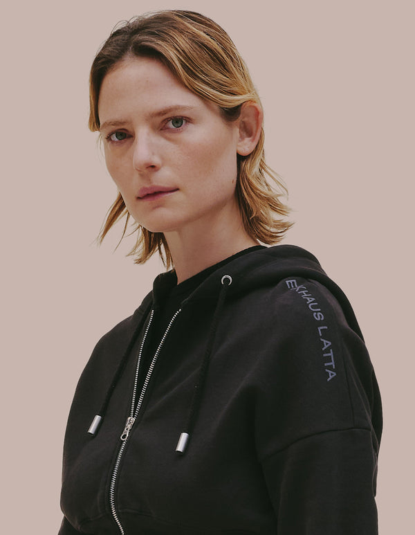 Eckhaus Latta SNATCHED HOODIE Black