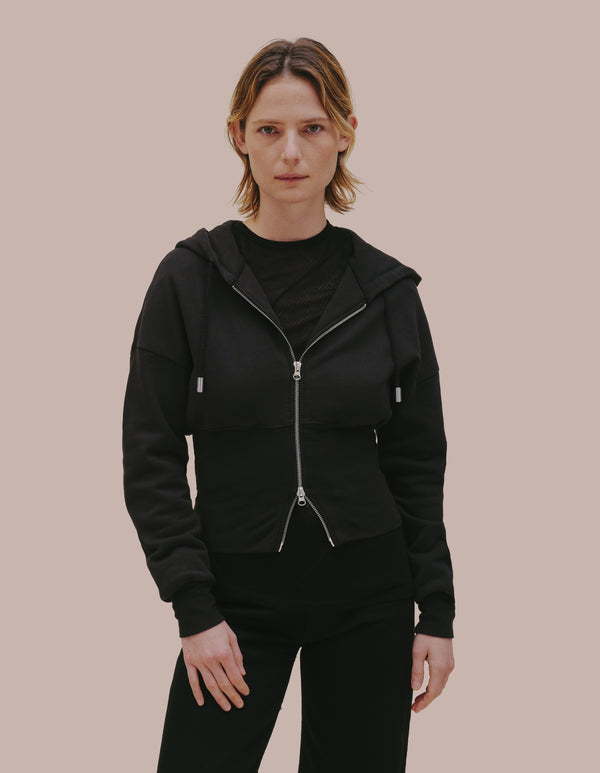 eckhaus latta SNATCHED HOODIE Black