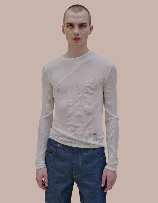 Eckhaus Latta SPIRAL LONG SLEEVE Powder