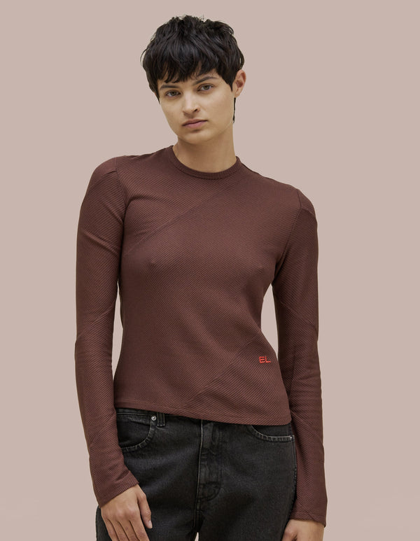 eckhaus latta SPIRAL LONGSLEEVE Wood