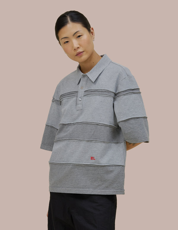 Eckhaus Latta STRIATED POLO Cement