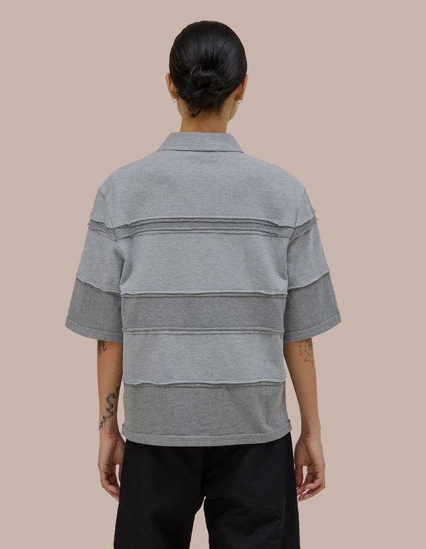 Eckhaus Latta STRIATED POLO Cement